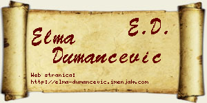 Elma Dumančević vizit kartica